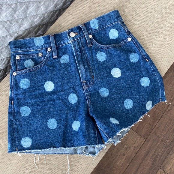 Madewell Pants - Madewell The Perfect Jean Short in Polka Dot